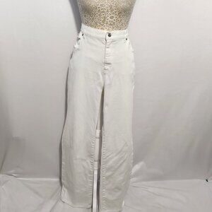 Lauren Ralph Lauren Jeans Women's Size 14 White Classic Straight Leg Pants